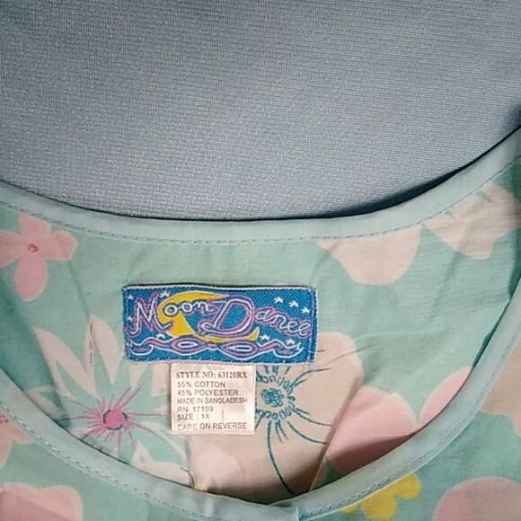 Moon Dance Floral Blue  Home Dress Size XL - Picture 7 of 10